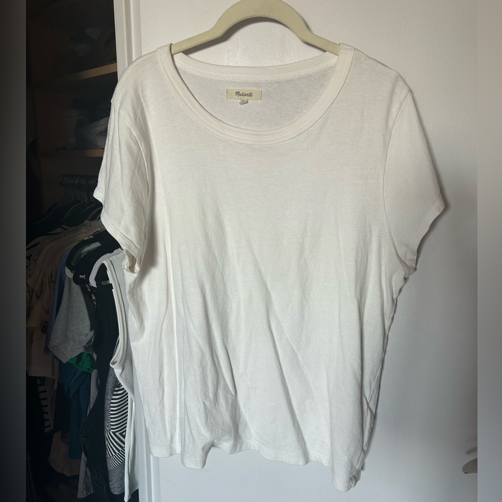 Madewell White Short Sleeve Crewneck Tee